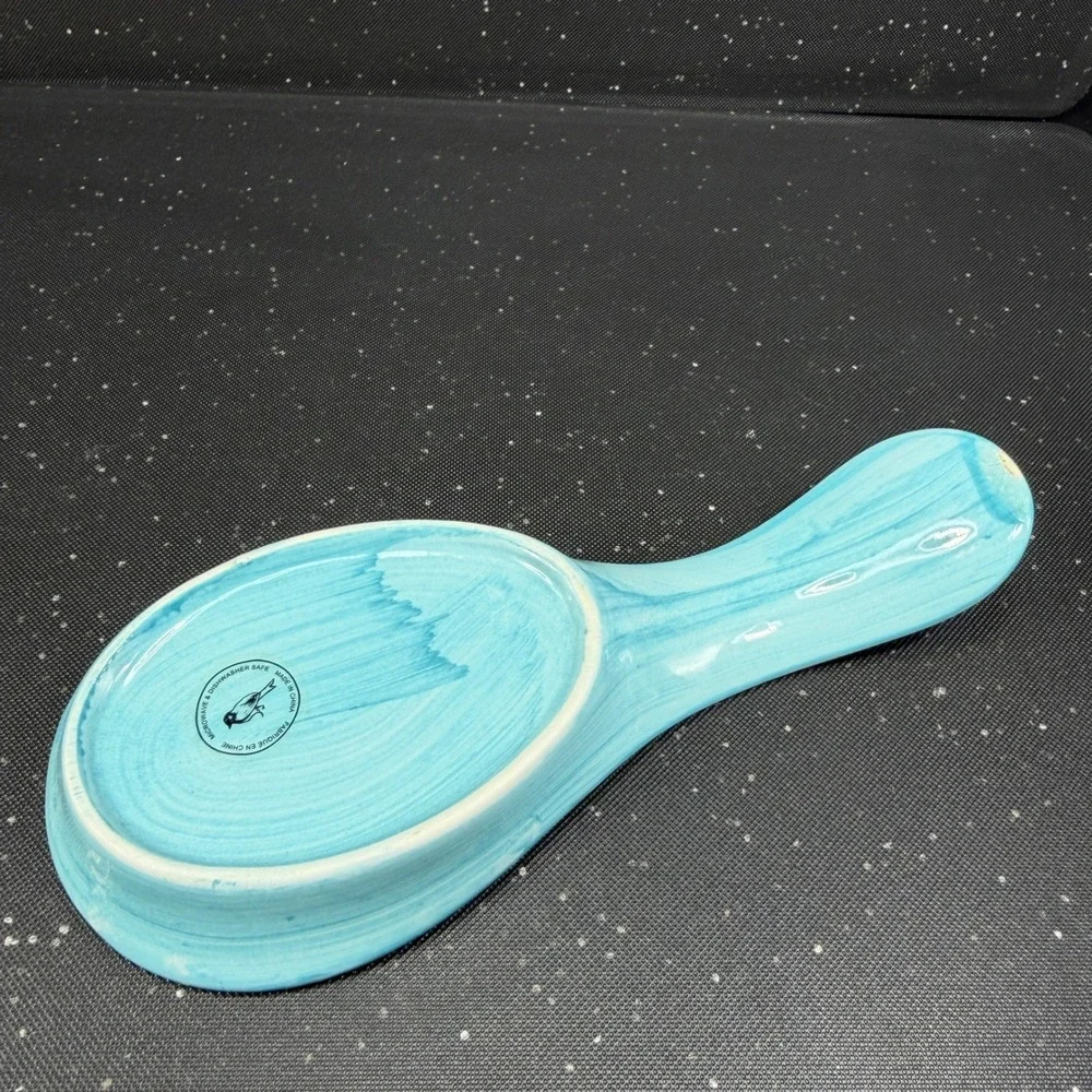 Anthropologie Abstract Floral Ceramic Spoon Rest Colorful Painterly Kitchen
